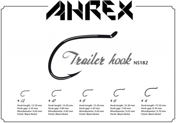 Ahrex NS182 - Trailer Hook #4 i gruppen Krok & Småplock / Krok / Flugbindningskrok hos Sportfiskeprylar.se (ANS182-4)