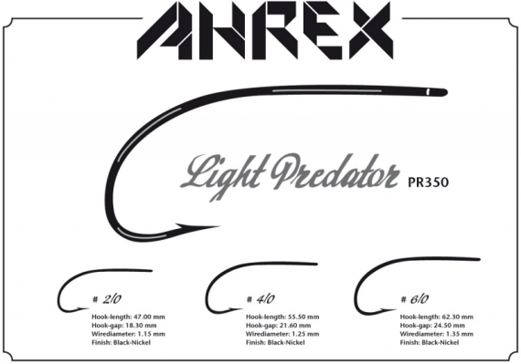 Ahrex PR350 - Light Predator, Barbed #6/0 i gruppen Krok & Småplock / Krok / Flugbindningskrok hos Sportfiskeprylar.se (APR350-6_0)