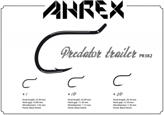 Ahrex PR382 - Predator Trailer Hook, Barbed i gruppen Krok & Småplock / Krok / Flugbindningskrok hos Sportfiskeprylar.se (APR382-2_0r)