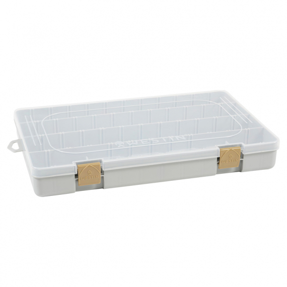 Westin W3 Tackle Box 36x22,5x4,8cm Grey/Clear i gruppen Förvaring / Boxar & Lådor / Betesboxar hos Sportfiskeprylar.se (B02-706-037)