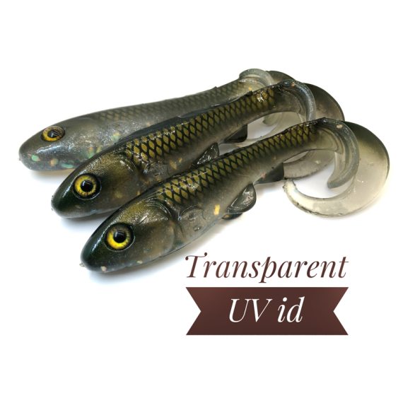 BoniBaits Happy Hybrid 24cm 57g - Transparent UV Id i gruppen Fiskedrag / Jiggar & Gummibeten / Gäddjiggar hos Sportfiskeprylar.se (BBHH12)