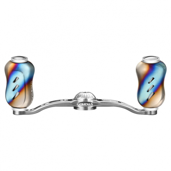 Gomexus Crank Handle w/ Titanium Galaxy Knob 100mm (8x5mm) - Flame & Silver i gruppen Fiskerullar / Tillbehör Fiskerullar / Vevhandtag hos Sportfiskeprylar.se (BD100T22SRX1)