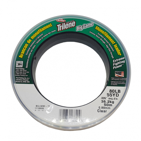 TRILENE BIG GAME Mono Leaders - 50m i gruppen Krok & Småplock / Tafsar & Tafsmaterial / Tafsmaterial / Tafsmaterial Nylon hos Sportfiskeprylar.se (BIGGAMEMONOLEDr)