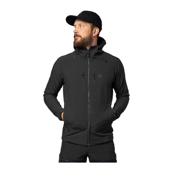 Beyond Nordic BN106 M\'s Tech Fleece Hoodie Off Black i gruppen Kläder & Skor / Kläder / Tröjor / Fleecetröjor hos Sportfiskeprylar.se (BN106-M-BLACK-Lr)