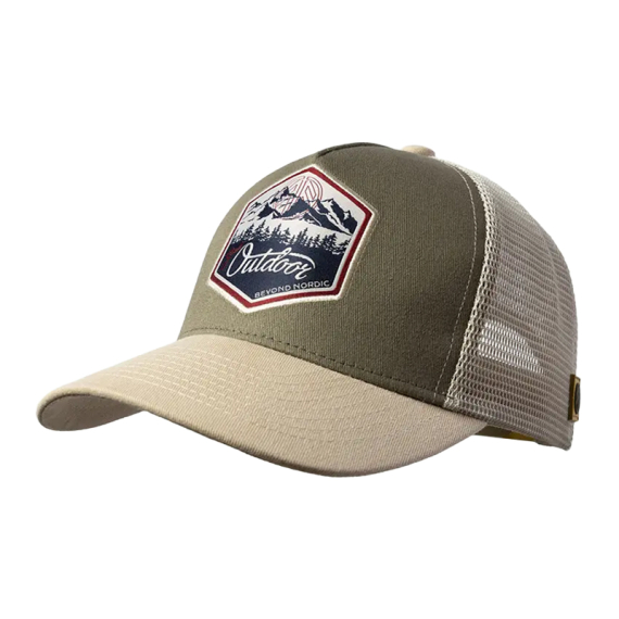 Beyond Nordic BN215 Great Outdoor Trucker Cap G-Beige i gruppen Kläder & Skor / Kepsar & Huvudbonader / Kepsar / Truckerkepsar hos Sportfiskeprylar.se (BN215-G-BEIGE-OS)