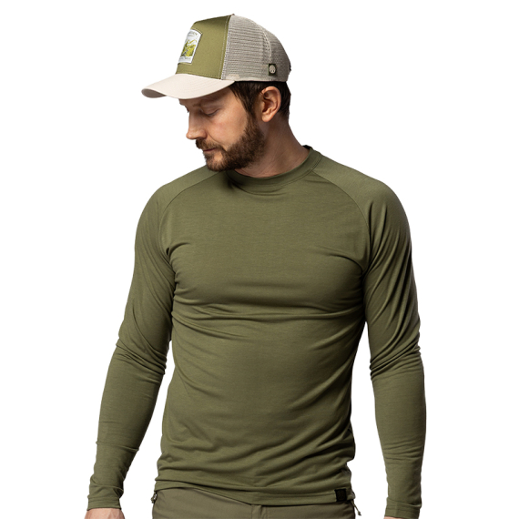 Beyond Nordic BN219 M\'s Light Merino LS Crew Moss Green i gruppen Kläder & Skor / Kläder / Underställ & Underkläder / Underställströjor hos Sportfiskeprylar.se (BN219-M-MOSS-Lr)