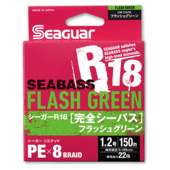 Seaguar R18 Kanzen Seabass 150m Flash Green i gruppen Fiskelinor / Flätlinor & Superlinor hos Sportfiskeprylar.se (BOB-00-SEAGUAR-0044r)