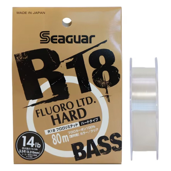 Seaguar R18 Fluoro LTD Hard Bass 80m i gruppen Fiskelinor / Fluorocarbonlinor hos Sportfiskeprylar.se (BOB-00-SEAGUAR-0140r)