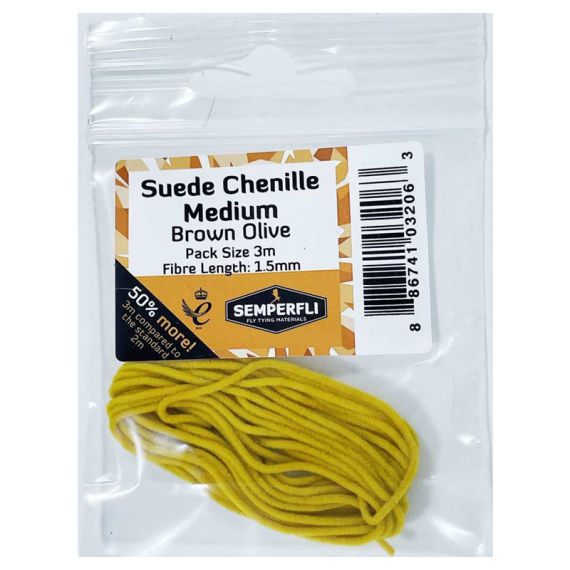 Semperfli Suede Chenille 1.5mm Medium i gruppen Fiskemetoder / Flugfiske / Flugbindning / Flugbindningsmaterial / Garn & Chenille hos Sportfiskeprylar.se (BSC2003BLKr)
