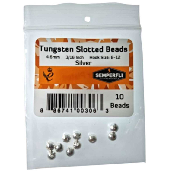 Semperfli Tungsten Slotted Beads 2mm - Silver i gruppen Krok & Småplock / Flugbindning / Flugbindningsmaterial / Förtyngning hos Sportfiskeprylar.se (BTBD020SLV)
