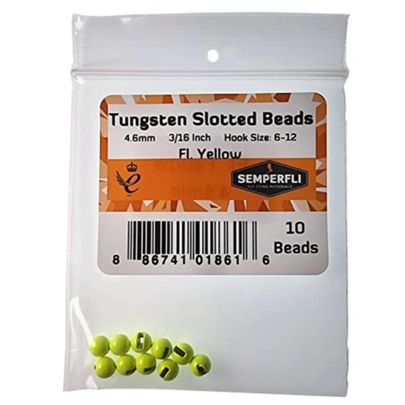 Semperfli Tungsten Slotted Beads 4,6mm - Fl Yellow i gruppen Krok & Småplock / Flugbindning / Flugbindningsmaterial / Förtyngning hos Sportfiskeprylar.se (BTBD046FYL)
