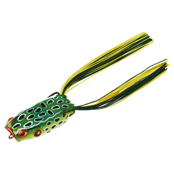Booyah Poppin Pad Crasher 5cm, 7g - Leopard Frog - Fiskedrag - Ytbeten - Poppers