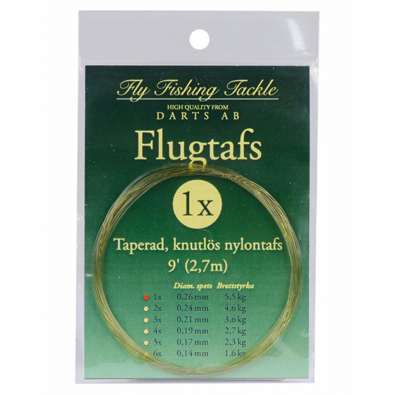 Darts Flugtafs 9\' i gruppen Krok & Småplock / Tafsar & Tafsmaterial hos Sportfiskeprylar.se (C70-06r)