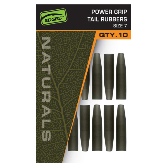 Fox Edges Naturals Power Grip Tail Rubbers - Size 7x10 i gruppen Krok & Småplock / Riggtillbehör / Krympslang & Sleeves hos Sportfiskeprylar.se (CAC842)