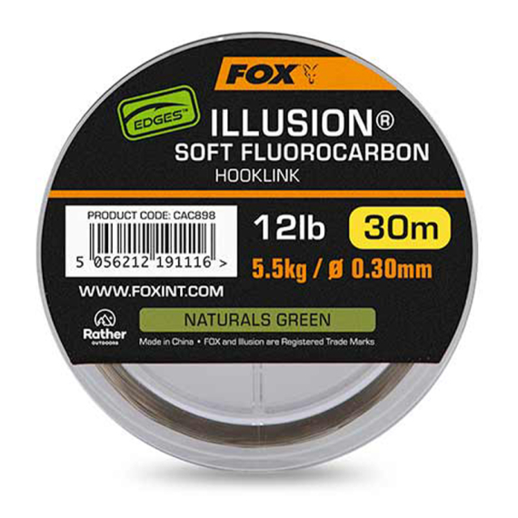 Fox Edges Illusion Soft Fluorocarbon Hooklink 30m i gruppen Krok & Småplock / Riggtillbehör / Övriga Riggtillbehör hos Sportfiskeprylar.se (CAC898r)