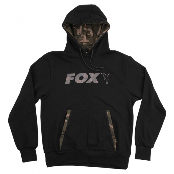 Fox Black/Camo Print Hoody i gruppen Kläder & Skor / Kläder / Tröjor / Hoodies hos Sportfiskeprylar.se (CFX063r)