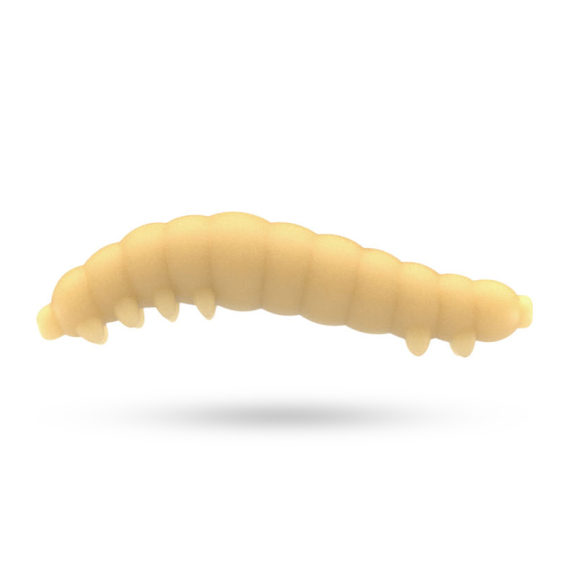 Capt'n Greenfin Boogie Worm 3cm (15-pack) - Natural - Fiskedrag - Jiggar - Gummibeten - Maskar - Worm baits