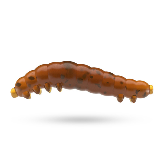 Capt'n Greenfin Boogie Worm 3cm (15-pack) - Kafi - Fiskedrag - Jiggar - Gummibeten - Maskar - Worm baits
