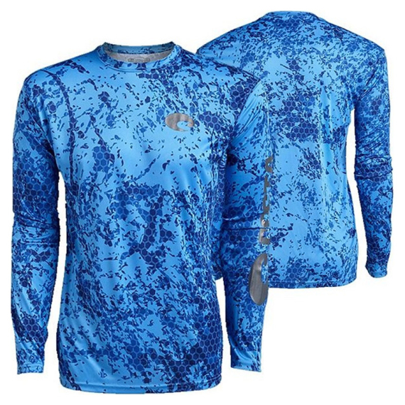 Costa Technical Hexo Camo Blue - Small i gruppen Kläder & Skor / Kläder / Tröjor / Långärmade T-shirts hos Sportfiskeprylar.se (CO-TECHHEXO10B)
