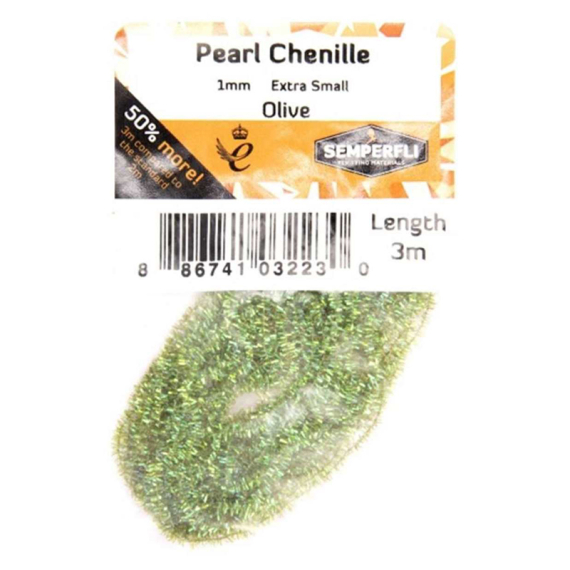 Semperfli Pearl Chenille 1mm - Olive i gruppen Fiskemetoder / Flugfiske / Flugbindning / Flugbindningsmaterial / Garn & Chenille hos Sportfiskeprylar.se (CPSC001OLV)