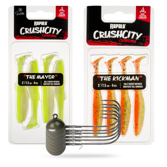 Rapala CrushCity Jiggpaket Abborre i gruppen Fiskedrag / Betespaket / Betespaket Abborre hos Sportfiskeprylar.se (CRUSHCITYBORREPAKET)