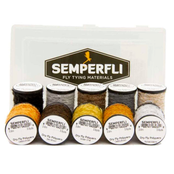 Semperfli Dry Fly Polyyarn Collections Caddis Collection i gruppen Krok & Småplock / Flugbindning / Flugbindningsmaterial / Garn & Chenille hos Sportfiskeprylar.se (DDFPBOXCAD)