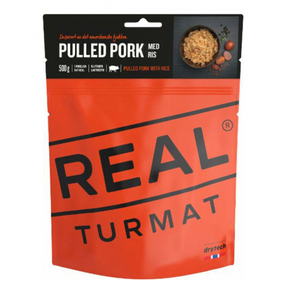 Real Turmat Pulled Pork with Rice i gruppen Outdoor / Friluftsmat / Frystorkad Mat hos Sportfiskeprylar.se (DT5267)