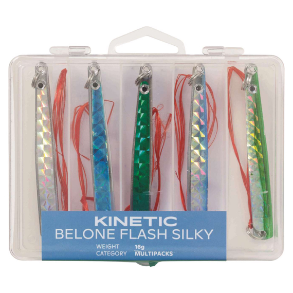Kinetic Belone Flash Silky (5-pack) i gruppen Fiskedrag / Betespaket / Betespaket Ädelfisk & Putntake hos Sportfiskeprylar.se (E129-012-163r)