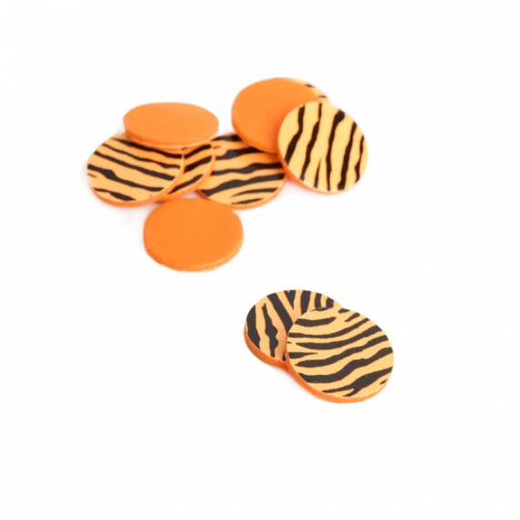 Waterpushing Disc 10-pack - Barred Fluo Orange i gruppen Krok & Småplock / Flugbindning / Flugbindningsmaterial / Popper, Magic Head m.m hos Sportfiskeprylar.se (F-WP105)