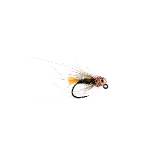 Orange Hot Spot Jig Nymph TB # 12 i gruppen Fiskedrag / Flugor / Nymfer hos Sportfiskeprylar.se (F30-1096-12)