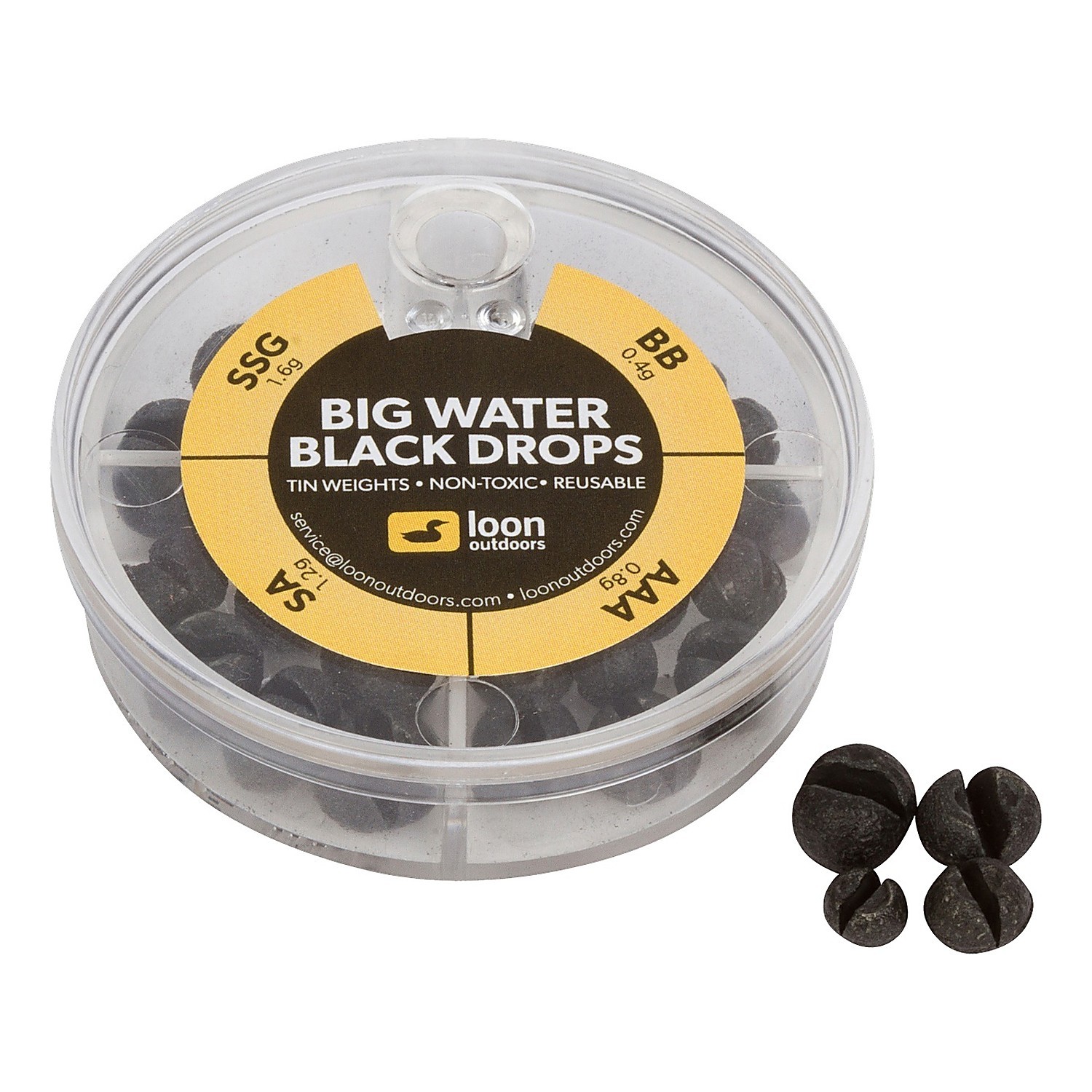 Loon Black Drop - 4 Division - Black Big Water i gruppen Krok & Småplock / Sänken & Vikter / Blyhagel & Split Shots hos Sportfiskeprylar.se (F7132)