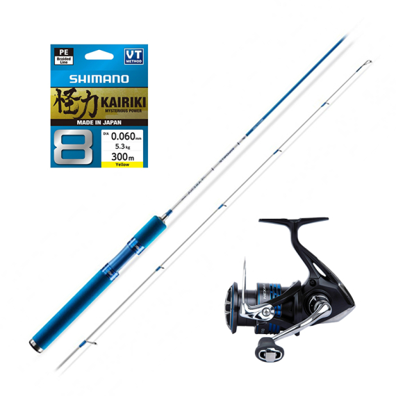 Favorite Arena Vivid BL562UL 1,5-5g & Shimano Nexave Combo i gruppen Fiskeset / Haspelset / Haspelset Ädelfisk hos Sportfiskeprylar.se (FAVORITNEXAVEULSET)