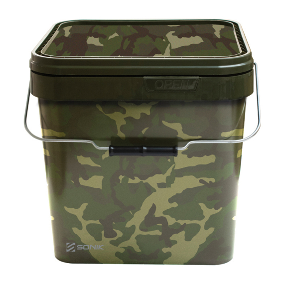 Sonik Camo Square Bucket i gruppen Förvaring / Mäskbaljor & Krokbetesförvaring hos Sportfiskeprylar.se (FC0039r)