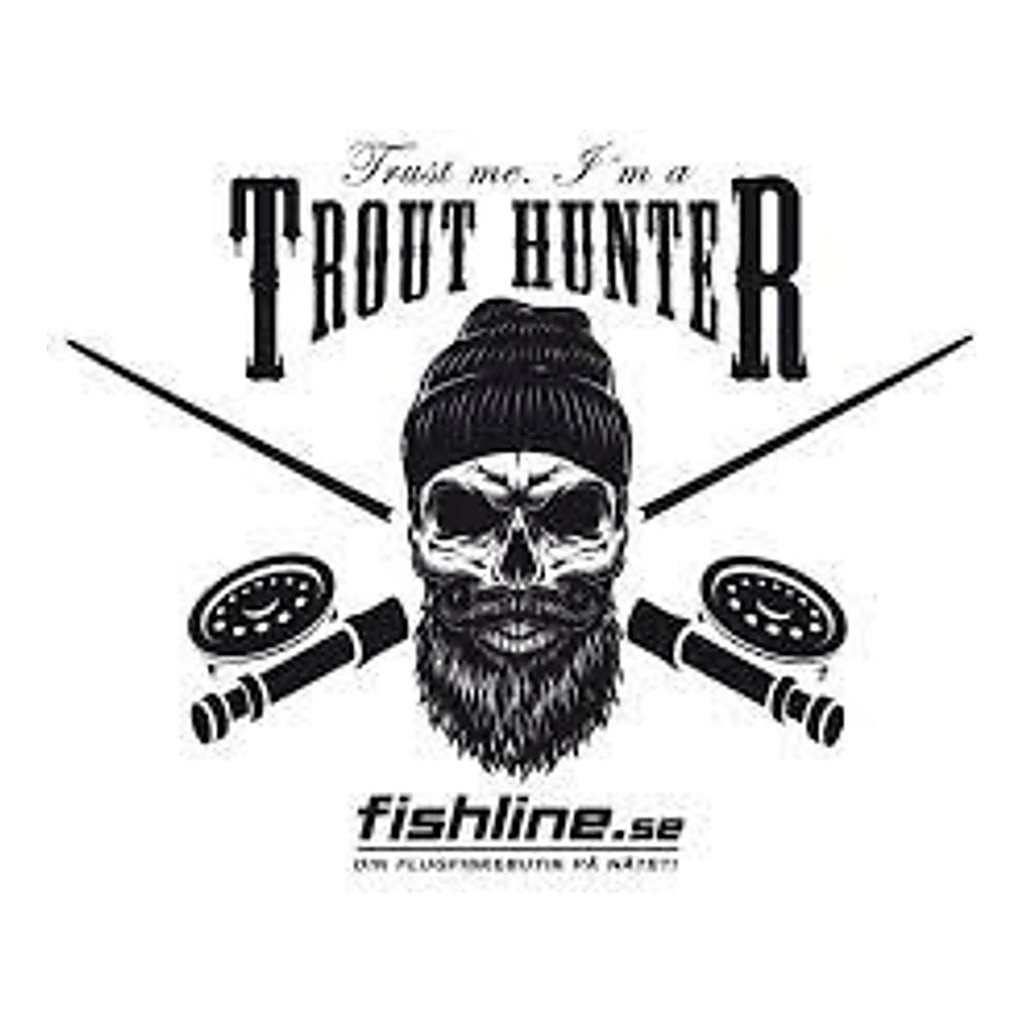 Fishline TROUTHUNTER sticker i gruppen Övrigt / Klistermärken & Dekaler hos Sportfiskeprylar.se (FL-STICK-THUNTER)