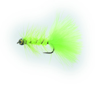 Dog Nobbler Fluo Green Daiichi 2220 #8 i gruppen Fiskedrag / Flugor / Streamers hos Sportfiskeprylar.se (FL21018)