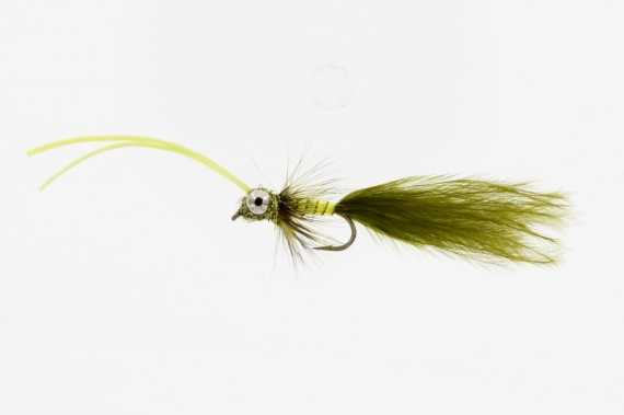 Small Dredger Rubberlegs Olive/Chartreuse i gruppen Fiskedrag / Flugor / Streamers hos Sportfiskeprylar.se (FL22042)