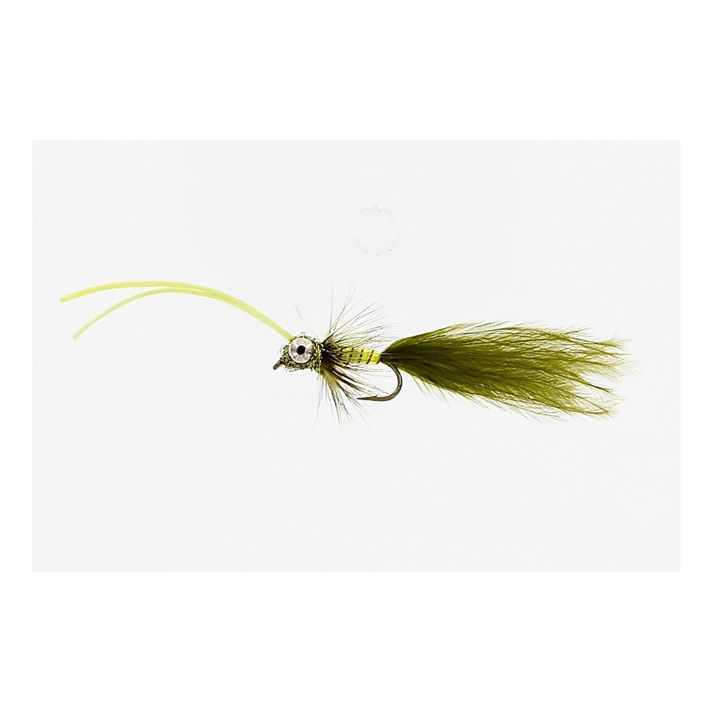 Small Dredger Rubberlegs Olive/Chartreuse i gruppen Fiskedrag / Flugor / Streamers hos Sportfiskeprylar.se (FL22042)