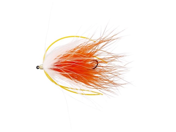 Marabou Worm White/Orange i gruppen Fiskedrag / Flugor / Streamers hos Sportfiskeprylar.se (FL24063r)