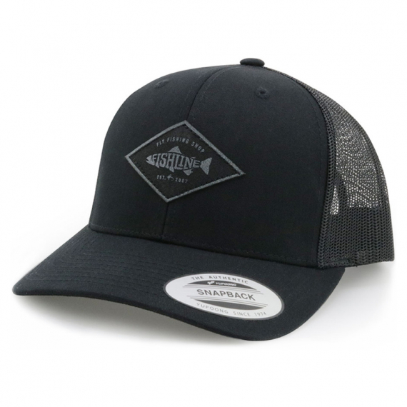 Fishline Fish Logo Snapback Black Grey Patch i gruppen Kläder & Skor / Kepsar & Huvudbonader / Kepsar / Snapbackkepsar hos Sportfiskeprylar.se (FL303429)