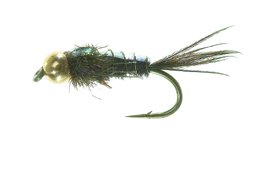 Bead Head Flashback PT Olive TMC 3761 #12 i gruppen Fiskedrag / Flugor / Nymfer hos Sportfiskeprylar.se (FL31023)