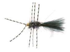 Gold Bead Crystal Bugger Rubber Leg Black #8 i gruppen Fiskedrag / Flugor / Streamers hos Sportfiskeprylar.se (FL54009)
