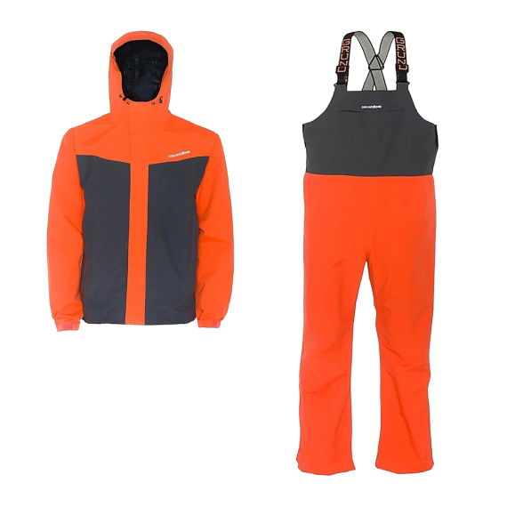 Grundéns Full Share Jacket & Bib Combo Orange/Grey i gruppen Kläder & Skor / Kläder / Klädset & Fiskeställ hos Sportfiskeprylar.se (FULLSHAREORANGGERYSET)
