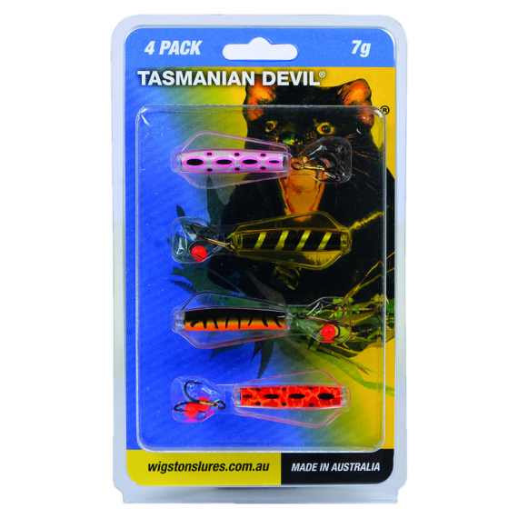 Tasmanian Devil 7,5g 4-pack i gruppen Fiskedrag / Havsöringsdrag & Kustwobblers / Havsöringsdrag hos Sportfiskeprylar.se (G699-075)