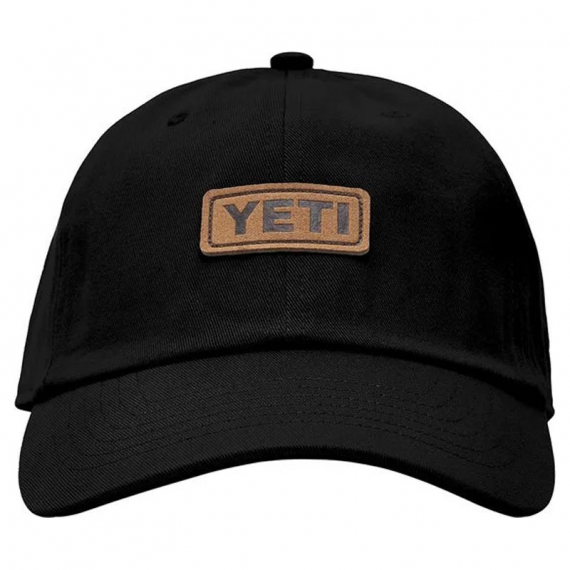 Yeti Leather Logo Badge 6 Panel Soft Crown Hat Black i gruppen Kläder & Skor / Kepsar & Huvudbonader / Kepsar / Dad Caps hos Sportfiskeprylar.se (H007B)