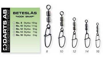Darts Beteslås Hook Snap i gruppen Krok & Småplock / Beteslås / Hakbeteslås hos Sportfiskeprylar.se (H7232-16r)