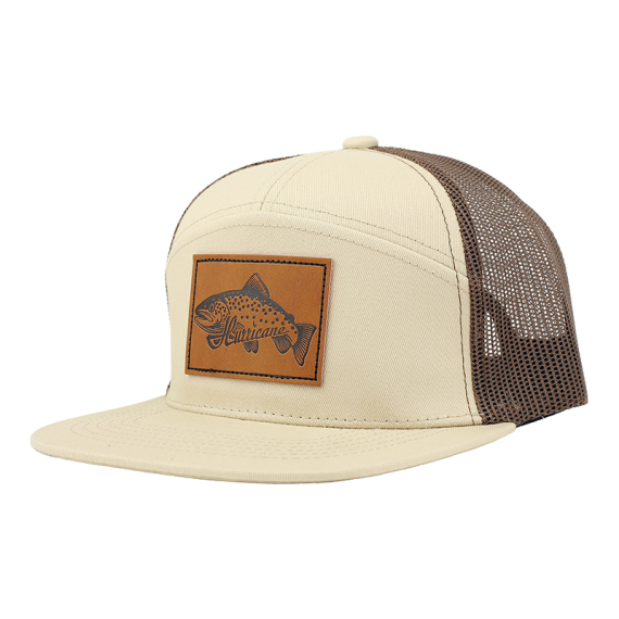 Hurricane Leather Patch Trout 7-panel Trucker Hat i gruppen Kläder & Skor / Kepsar & Huvudbonader / Kepsar / Truckerkepsar hos Sportfiskeprylar.se (HAT04)