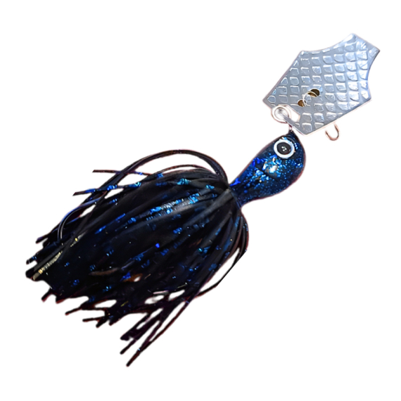 Blackfin Micro Finesse Pro Bladed Jig 12,5g - Black n Blue - Fiskedrag - Bladed Jigs - Chatterbaits