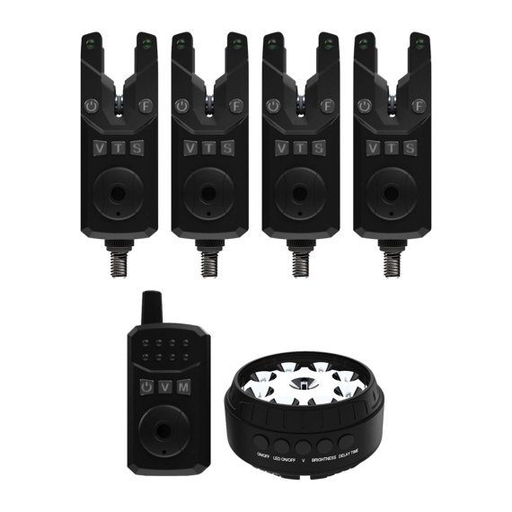 Sonik SKS2 Alarm Set 4+1 + Bivvy Lamp i gruppen Verktyg & Tillbehör / Nappalarm & Indikatorer / Nappalarm hos Sportfiskeprylar.se (HC0084)