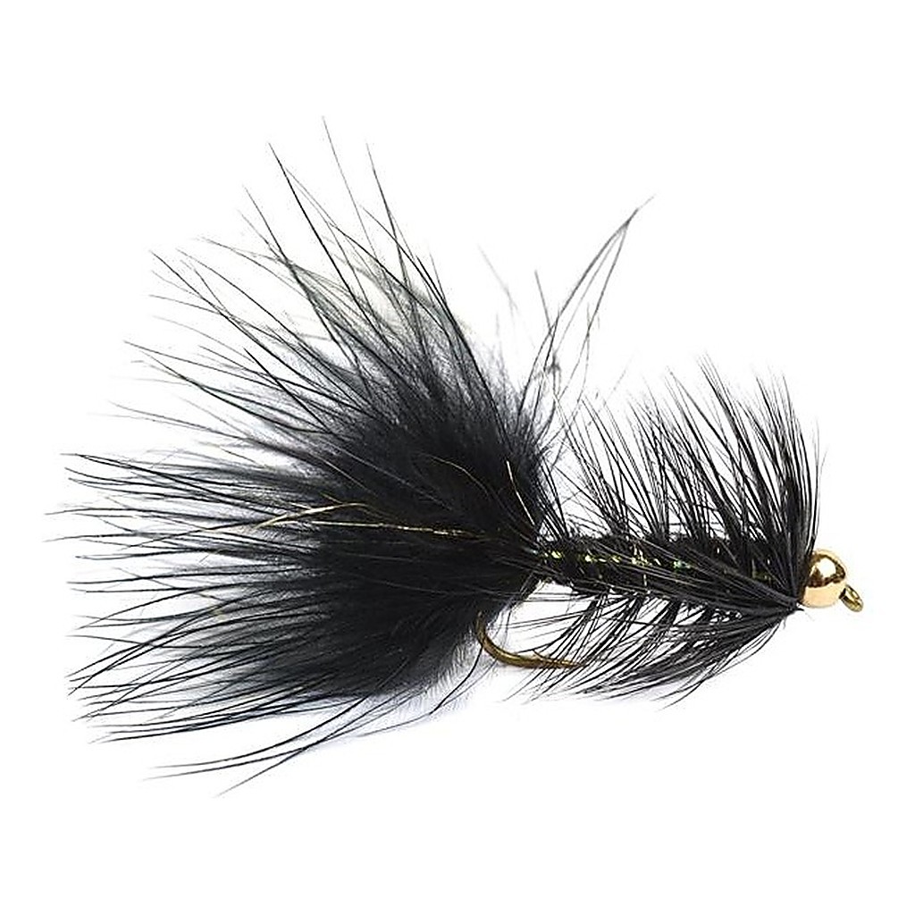 Wolly Bugger Gold Head Svart size 8 i gruppen Fiskedrag / Flugor / Streamers hos Sportfiskeprylar.se (HF1230-8)