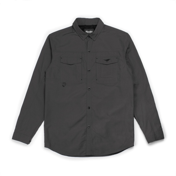 Hooke Fisherman Shirt Grey S i gruppen Kläder & Skor / Kläder / Skjortor hos Sportfiskeprylar.se (HK19SS-FS-GR-S)